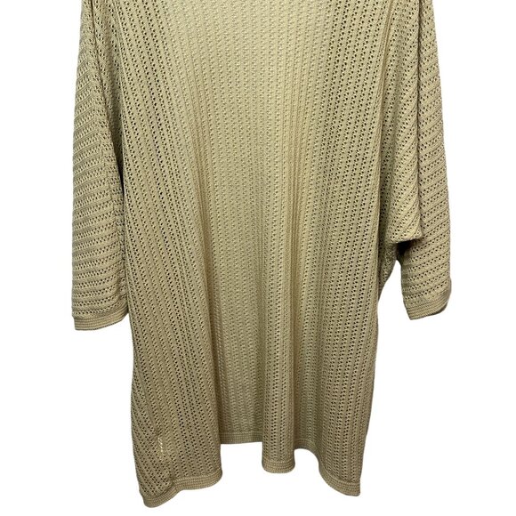 Time and Tru Sweater Womens Plus Size XXL 20 Cardigan Tan Knit Fall Work Casual - Picture 10 of 13